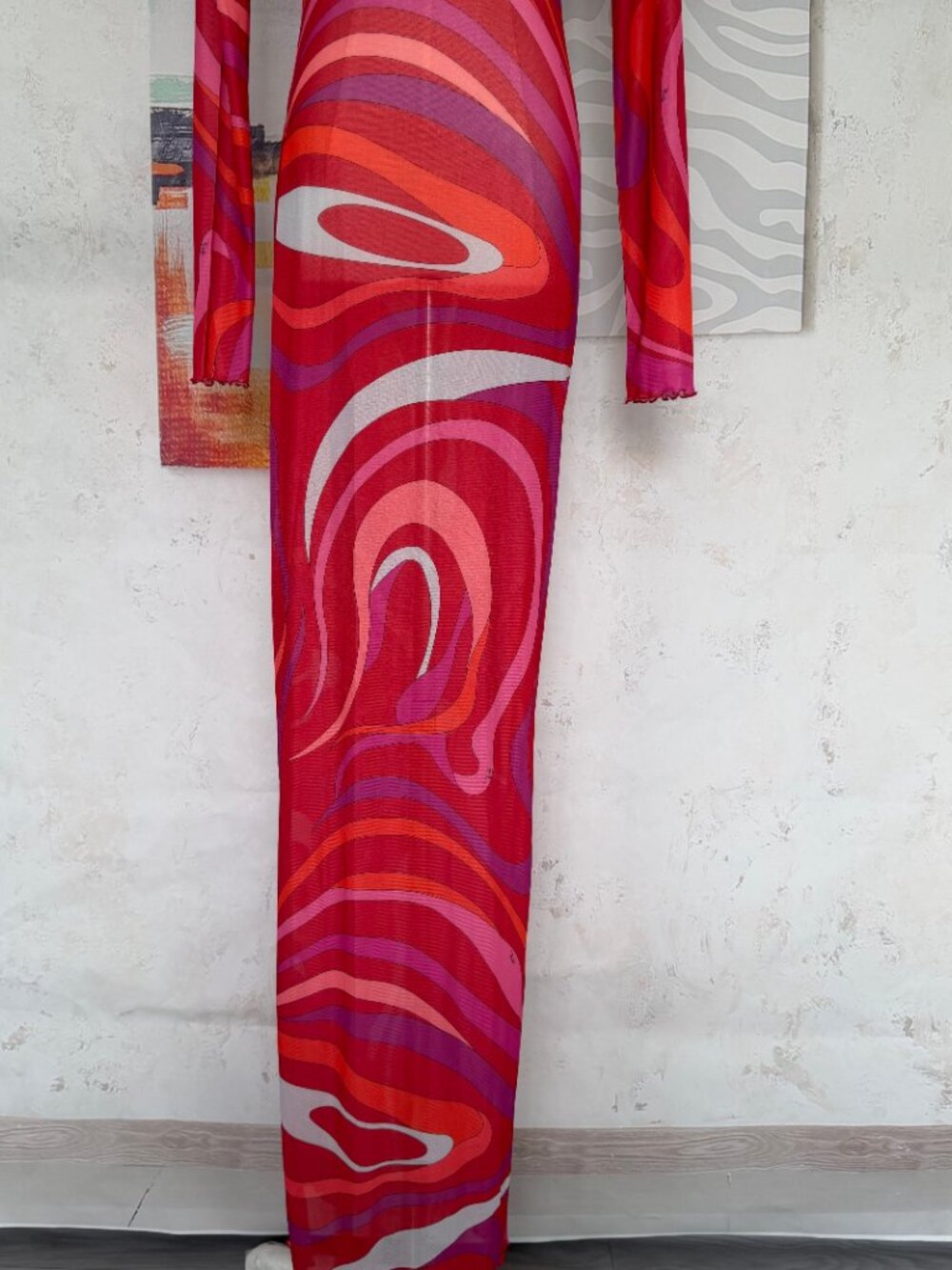 NWOT ！Pucci Marmo semi-sheer maxi dress - Picture 9 of 9